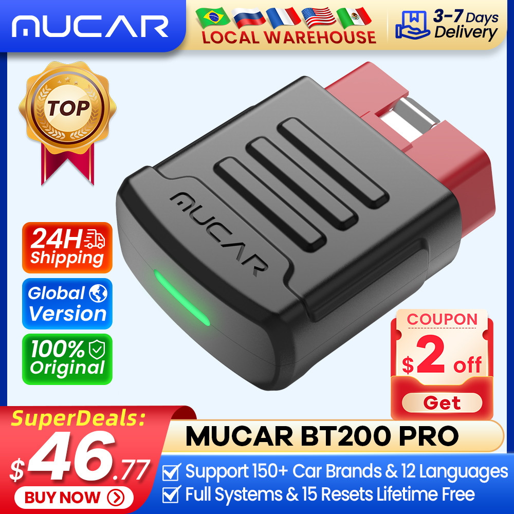 MUCAR BT200 BT200 PRO OBD2 Bluetooth Scanner Automotive Car