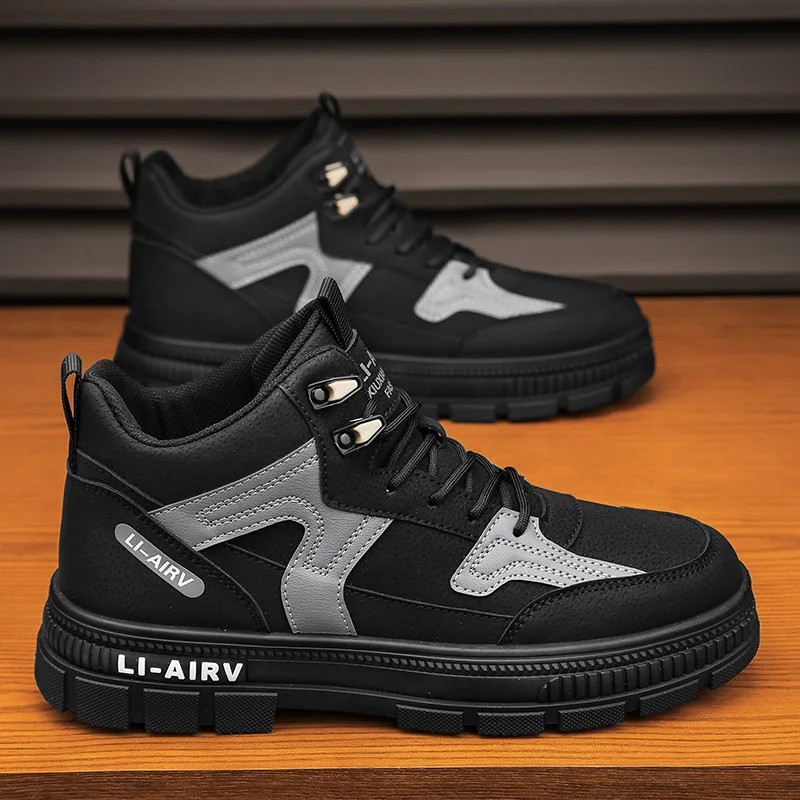 Autumn/winter Warm Trendy Men's Shoes Outdoor Top Martin Boots Cotton Versatile Work Safety Sports