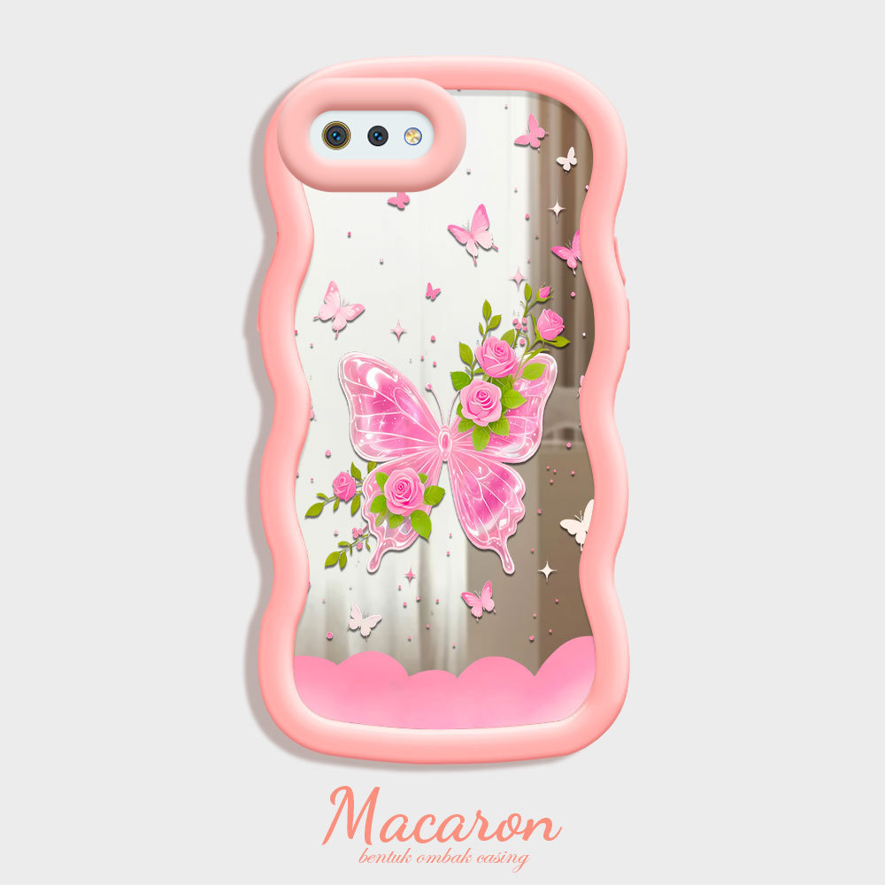 Casing Hp Untuk OPPO A1K Mirror Phone Warna Case Mode Kesing Kupu Bunga MKL 4104 JZ