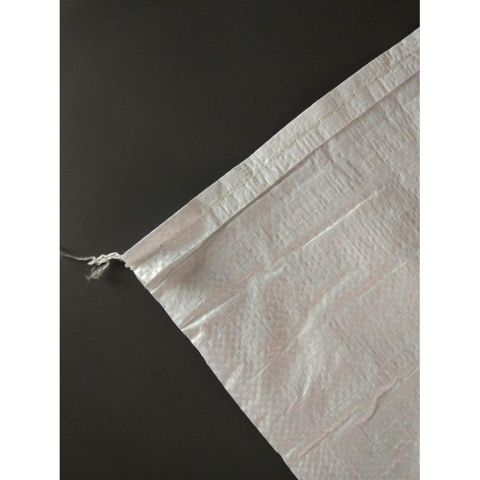 4lcj- Karung Beras Plastik 15 Kg - Ukuran 40 X 60 Cm Putih Polos (Isi 50 Pcs)