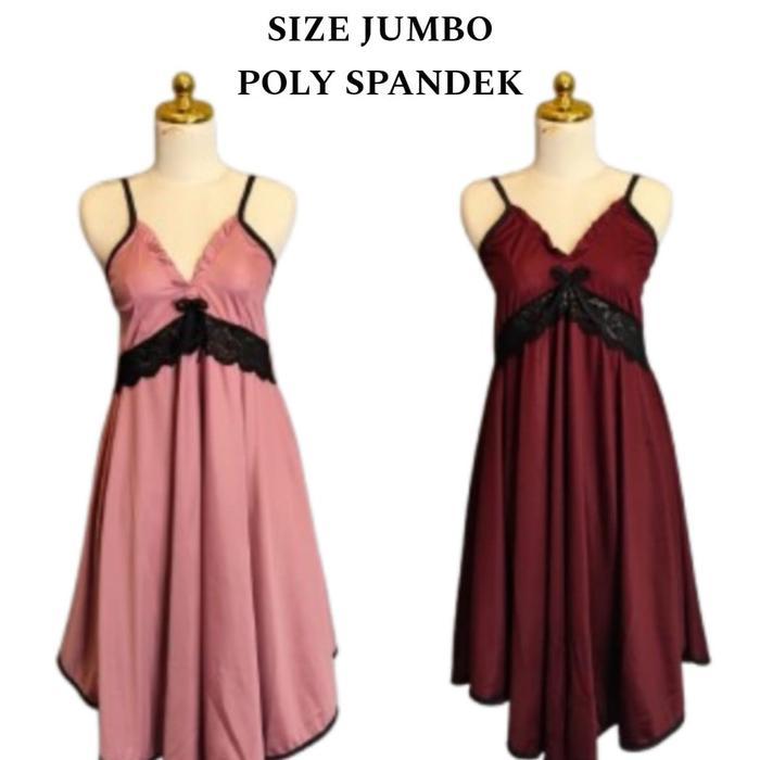 New Vergo - ELISA Dress Lingerie sexy / Baju tidur wanita Renda Hitam jumbo fit XXL PY 342