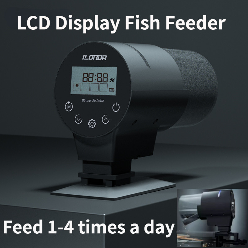 Automatic Fish Feeder Digital Display Intelligent Timing Feeder Fish Tank Fish Feeder Digital
