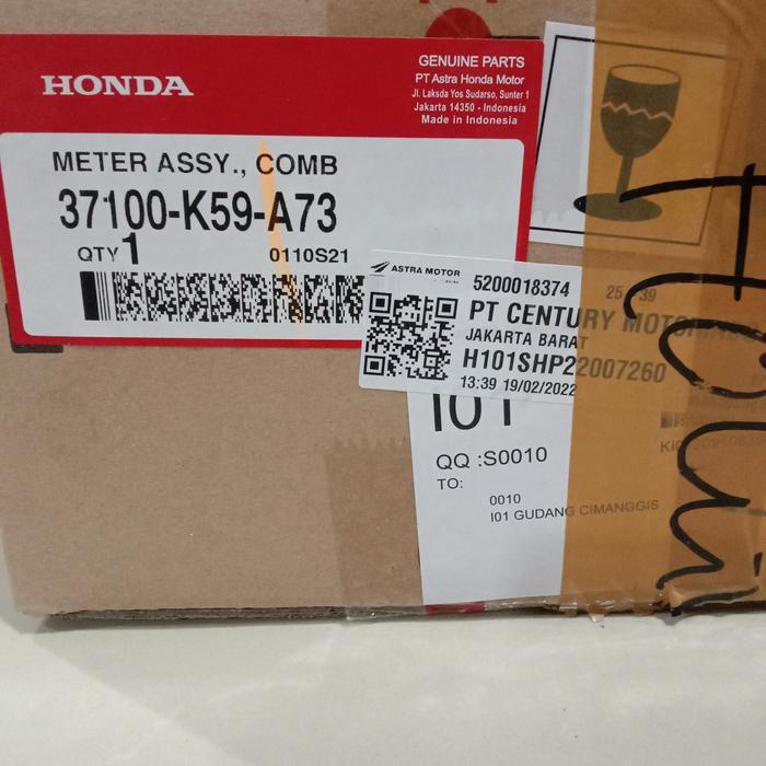 Speedometer Assy Comb Vario 150 Esp 37100-K59-A73 Asli Ahm