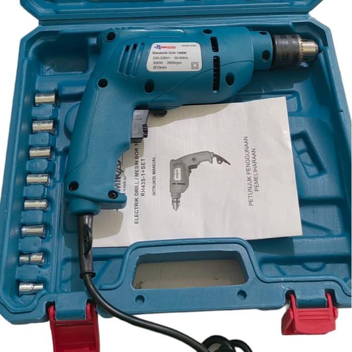 kks BOR 10 MM dari MIKAYO MESIN BOR Listrik Paket Lengkap satu set dalam koper BOR KABEL serbaguna