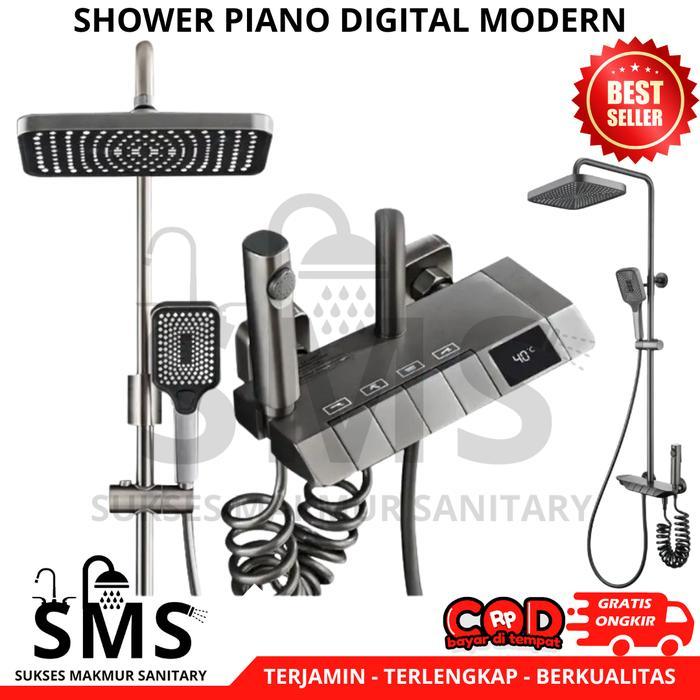 vicenzzo shower piano digital panas dingin modern Air Keran Jet Pipa