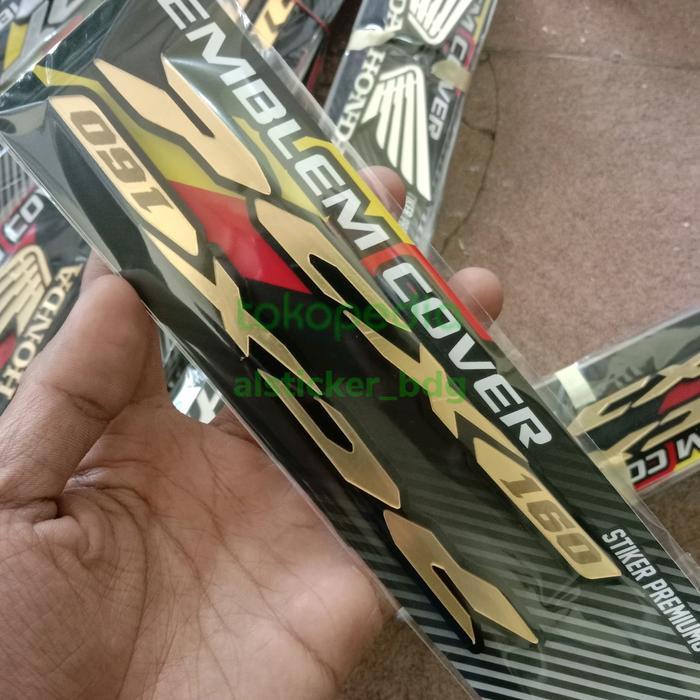 Emblem timbul PCX 160 gold 1 pasang / sticker timbul PCX 160