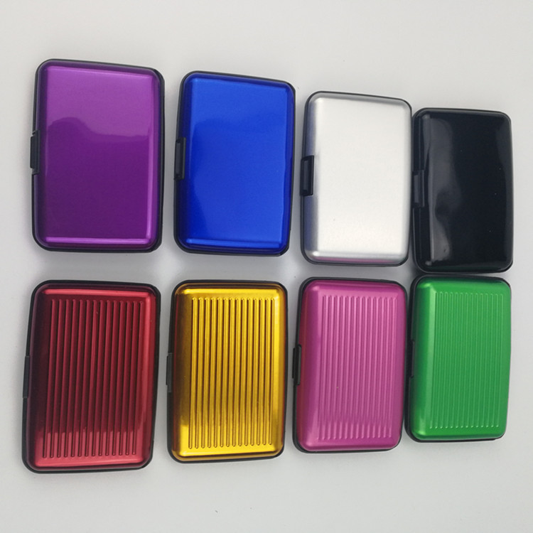 Business Card Case Aluminum Holder Metal Box Cover Women Credit Business Card Holder Case Antimagnet