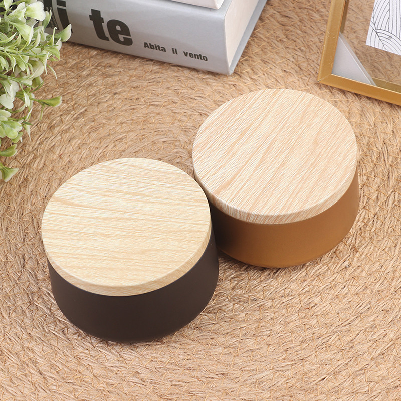 Luxury Candle Jars with Lid Bulk Round Candle Container Tins Empty Storage Box for DIY Salves Skin C