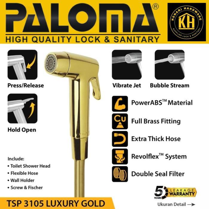 PALOMA TSP 3105 TOILET SHOWER JET WASHER GOLD SHOWER CEBOK SEMPROTAN GOLD EMAS