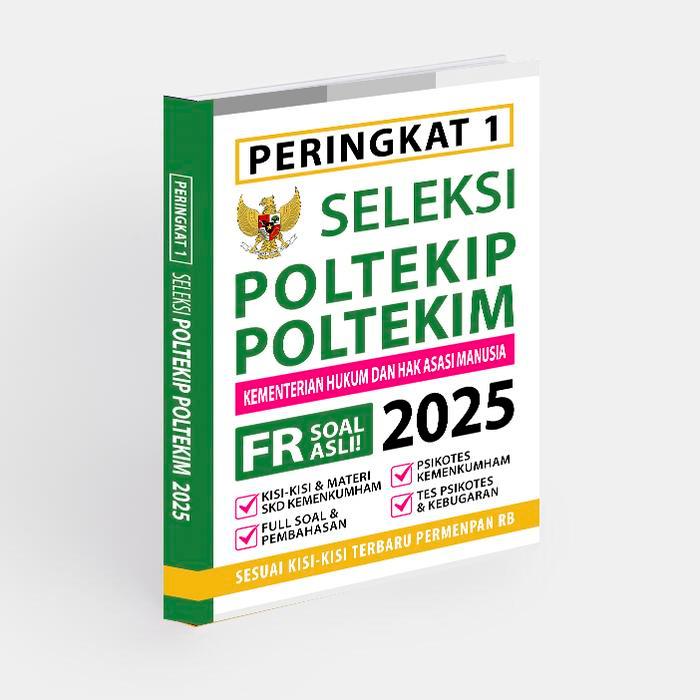 [Voucher] BUKU SELEKSI POLTEKIP POLTEKIM 2025 - BUKU KEDINASAN 2025 - SOAL UJIAN POLTEKIP POLTEKIM