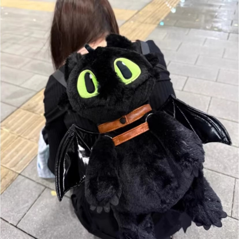 Cute How To Train Your Dragon Nightmare Toothless Doll Backpack Doll Plush Backpack Doll Birthday