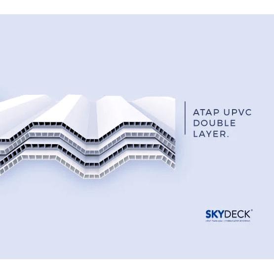 Terlaris Atap Skydeck uPVC double layer per meter Gratis Ongkir