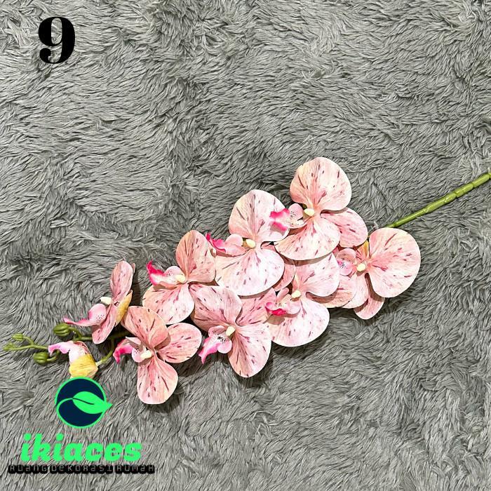 rsob- Bunga Anggrek Artificial Jumbo Tangkai Dekorasi Bunga Anggrek Plastik