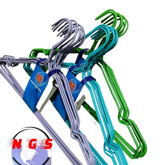 New hanger baju / hanger coating / gantungan kawat lapis plastik / gantungan baju Anak