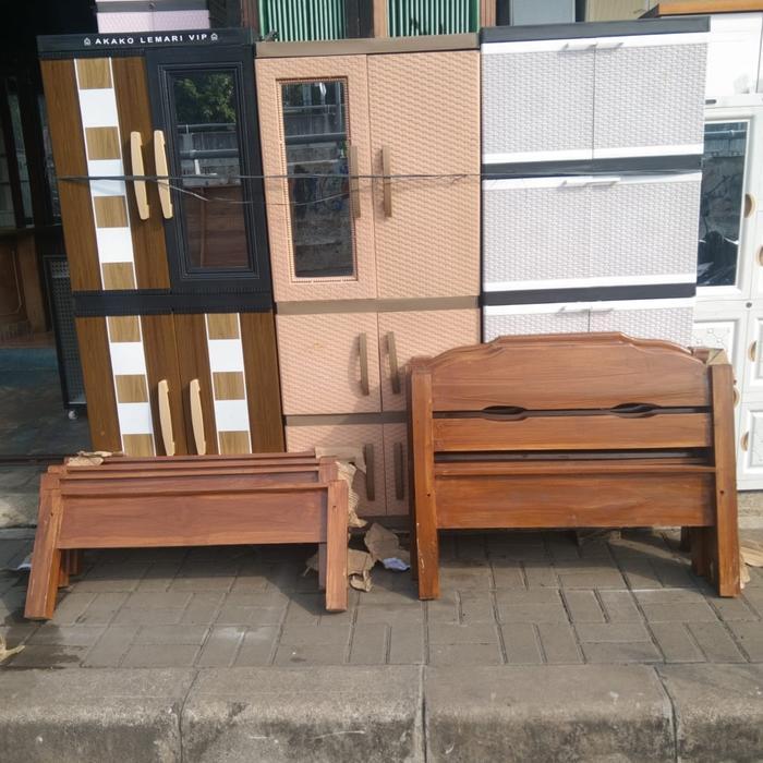 Dipan Tempat Tidur Kayu Jati Nimalis 90 X 200 Cm