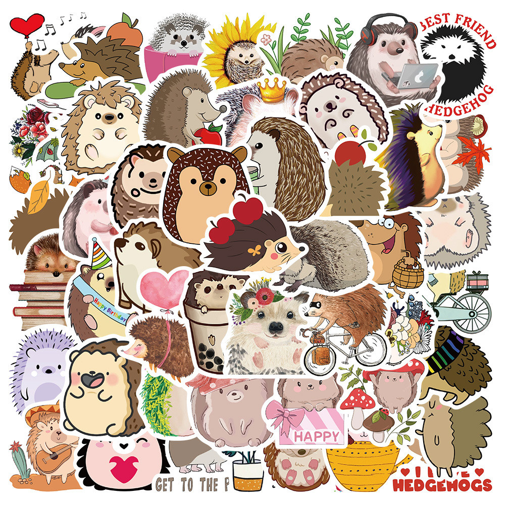 100Pcs Cartoon Cute Hedgehog Graffiti Stickers Waterproof Phone Case Trolley Box Decals Hand Account
