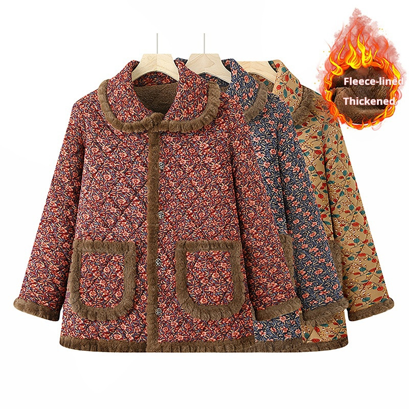 Women's New Velvet Ball Edge Warm Wool Jacket Autumn Winter Cardigan Wool Sweater 2025 Plus Size