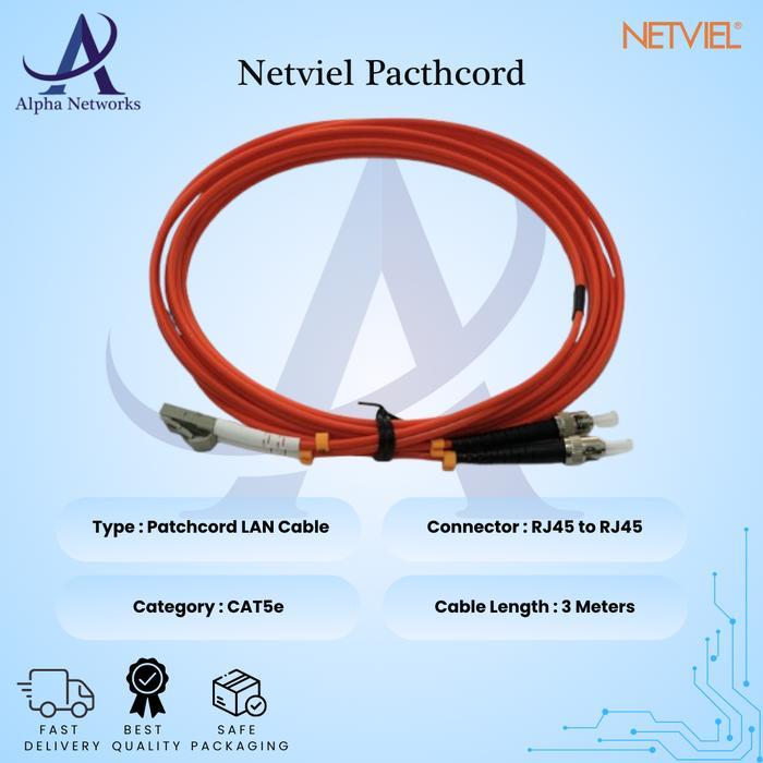 Netviel Patch Cord FO STLC Duplex 3 Meter Kabel Fiber Optik Multimode LSZH