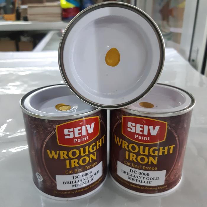 Cat Pagar Besi Tempa Seiv Brilliant Gold Metallic Warna Emas 250 Gr