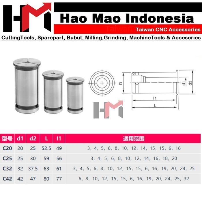 Berkualitas Collet C32 Murah C32 Arbor Mesin Milling Cnc Collet Lurus Colet 32 Terlaris