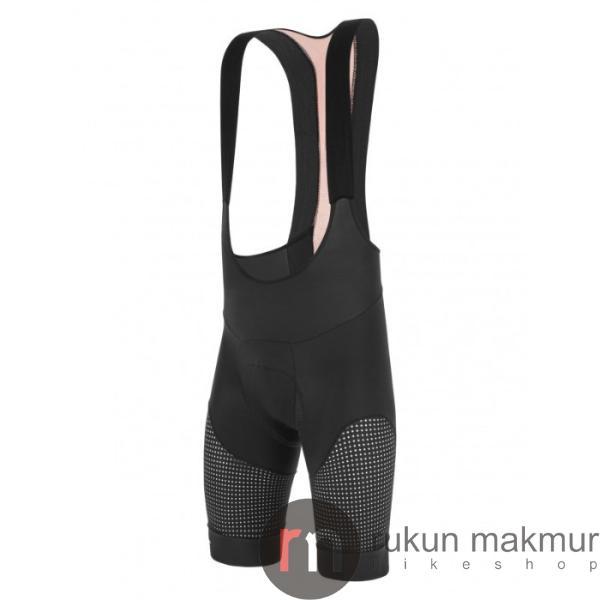 Santini FRECCIA Men Road Cycling Bibshorts Black With NAT Chamois Gel Padding Bibshort With Extra
