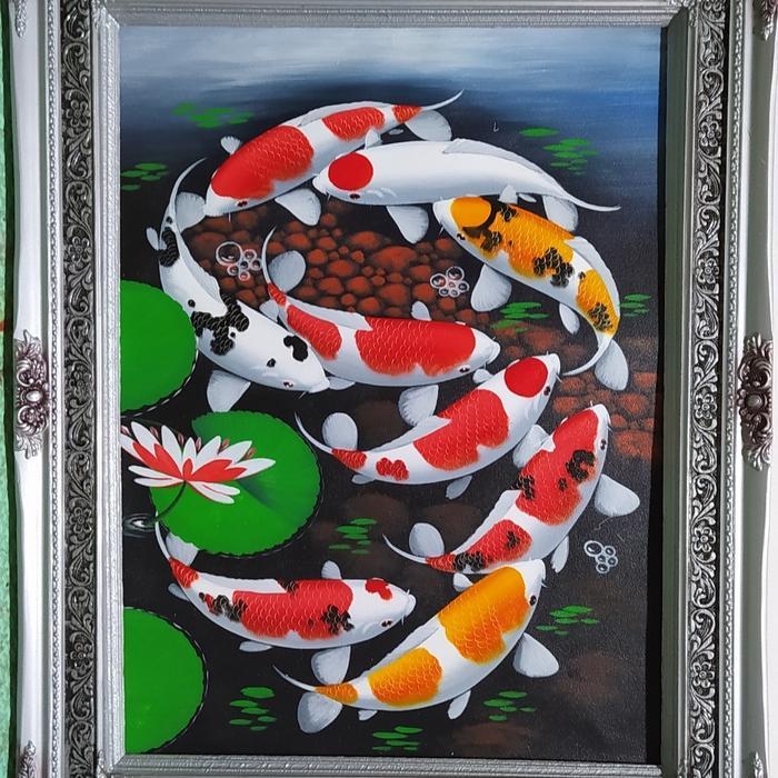 lukisan ikan koi angka 9