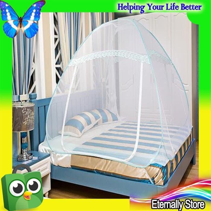 Kelambu Lipat Anti Nyamuk Klambu Tempat Tidur Bayi Murah Ukuran Queen Promo Premium