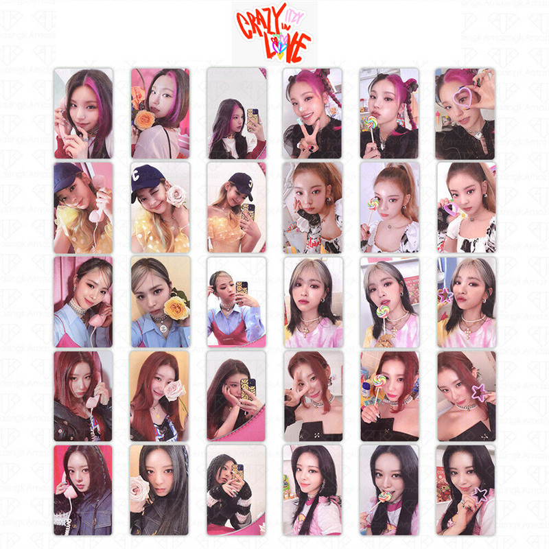 KPOP ITZY Album Photocards CRAZY IN LOVE Figure Printing Postcard 6Pcs Personal LOMO Cards Yeji Lia 
