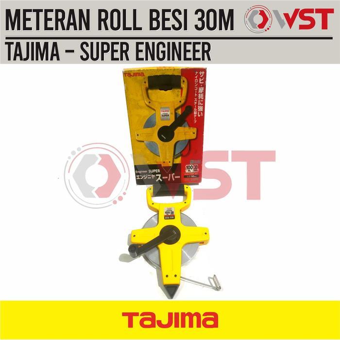 Meteran Tancap 30M TAJIMA Engineer Super Plat Besi 30 Meter Roll 30 M
