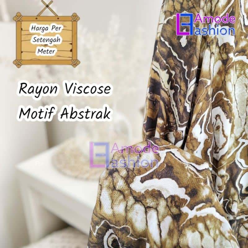Kain Rayon Viscose Motif Abstrak