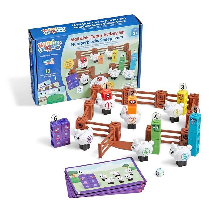 Hand2Mind Mathlink Cubes Activity Set Numberblocks Sheep Farm