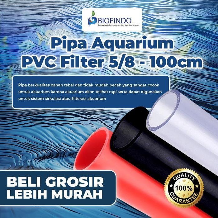 Pipa paralon hitam dan bening panjang 50cm filter aquarium aquascape ukuran 5/8