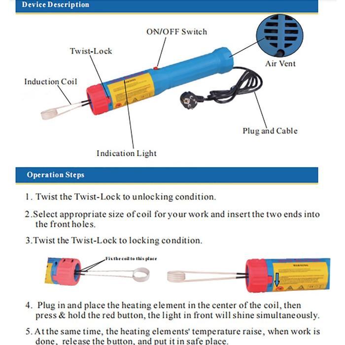 HEATER GUN PEMANAS INDUKSI NON INLFAMABLE HEATER PORTABLE 1100W 1.1KW