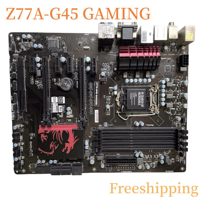 For MSI Z77A-G45 GAMING Motherboard Z77 LGA1155 DDR3 Mainboard 100% Tested Fully Work