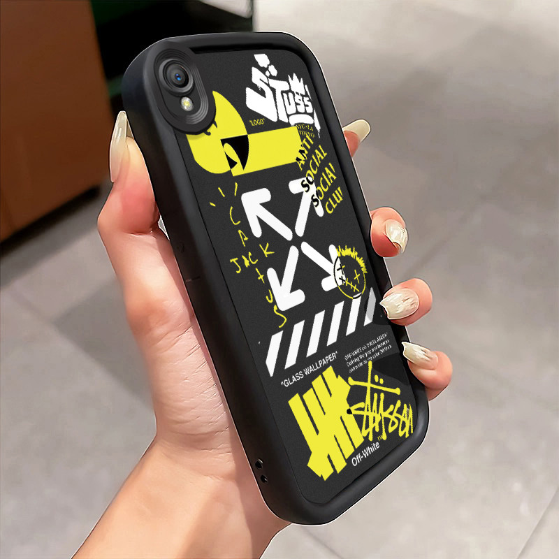 Casing Hp Untuk OPPO A37 A37F Case Grafiti mode jalanan Kesing Compatible Kasing cewek Cesing Siliko