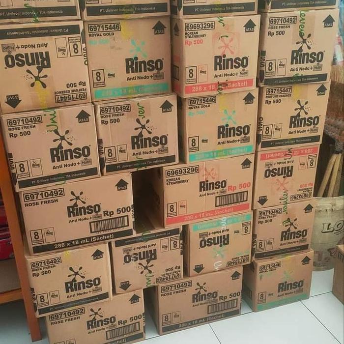 Top rinso cair kemasan sachet 1 Dus