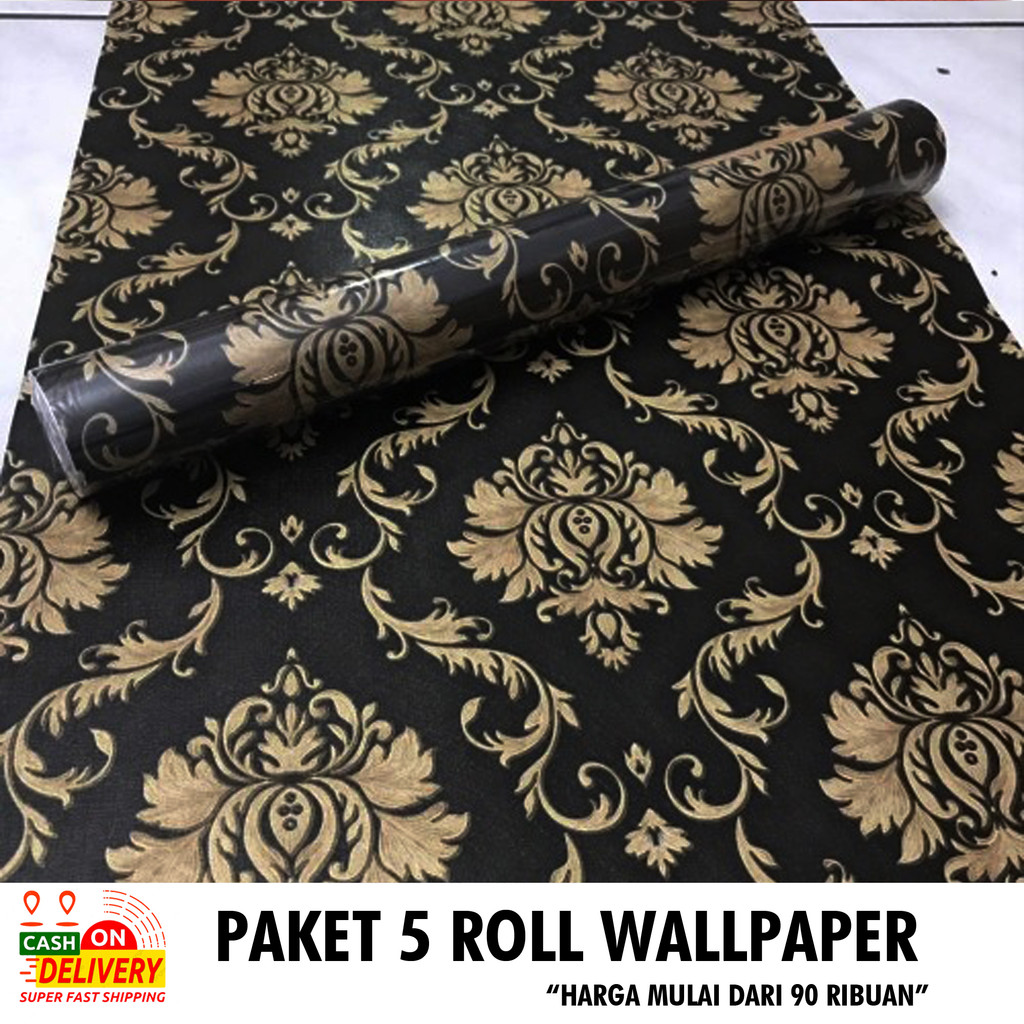 PAKET 5 ROLL Wallpaper Sticker Dinding Walpaper Stiker Ruang Tamu Walpeper Tembok Kamar Tidur 3d Mur