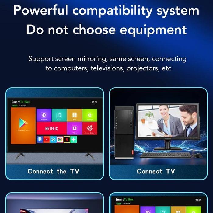 MX10 Box 4K Android TV Box MXQ PRO Full Channel Siaran TV Lokal + Luar Negeri Wifi Bluetooth Smart