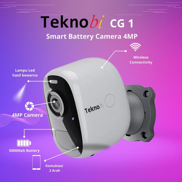 Teknobi IP Camera CCTV Portable Baterai CG1 AI Waterproof Wireless