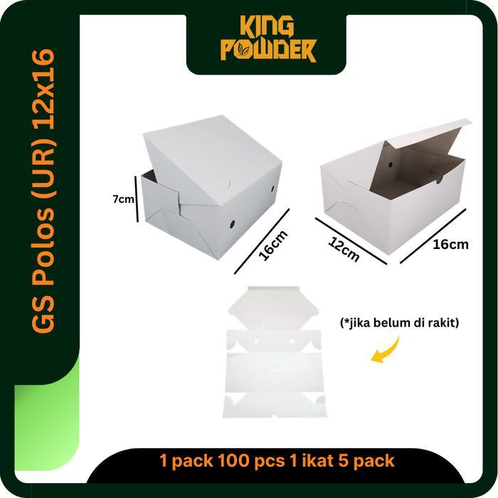 Dus Snack Polos Putih 12x12 Dus Snack 12x14 Dus Snack 12x16 Box 1pack isi 100pcs
