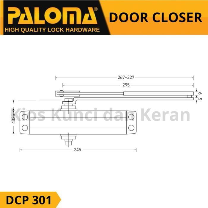 PALOMA DCP 301 DOOR CLOSER PALOMA 956-NHO NA