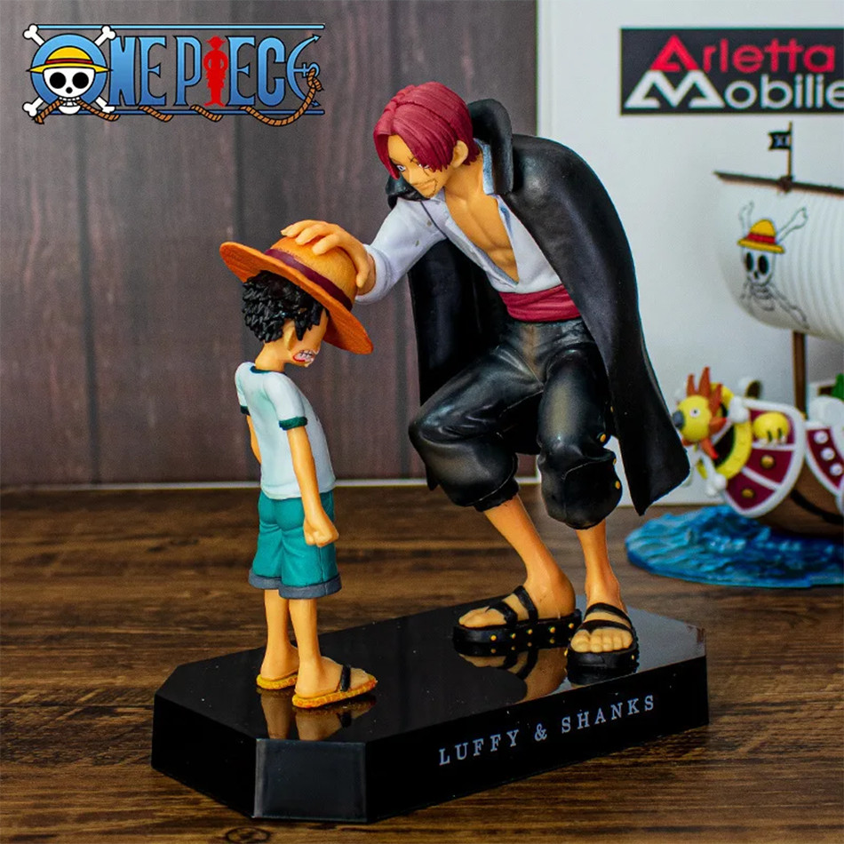 18Cm Anime Figure Luffy Four Emperors Shanks Straw Hat Luffy Monkey D Luffy Collection El Doll Toys