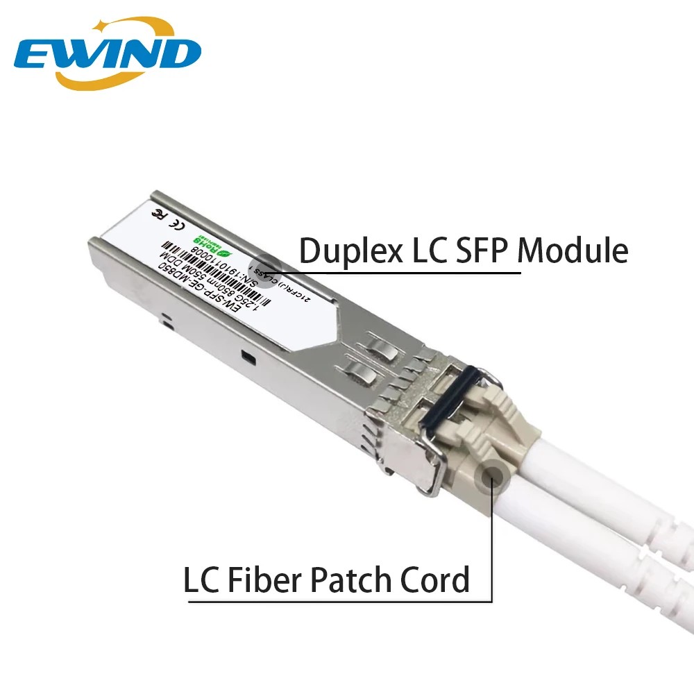 1Gb Sfp Optical Transceiver 550M 850Nm Sfp Transceiver Module Gigabit Multimode Duplex Ddm Fiber Lc
