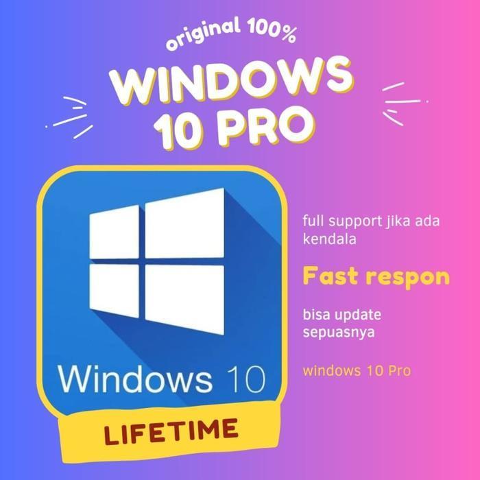 Windows 10 Pro Original Lisensi + DVD