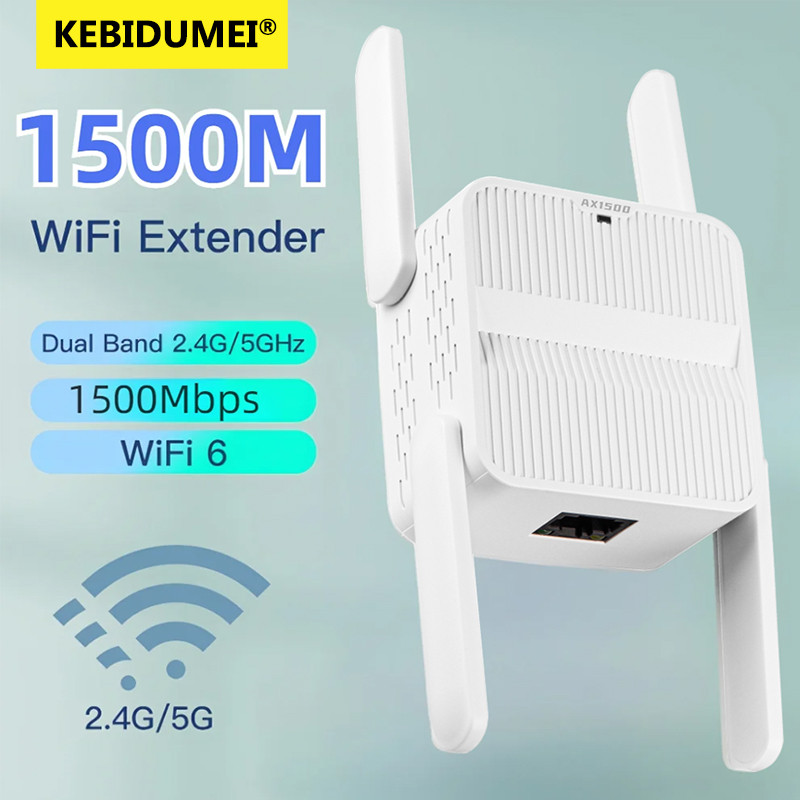 5Ghz Ax1500 Wifi 6 Repeater 1500Mb Extender Signal Booster Dual Band 2.4G/5Ghz Wi-Fi Signal