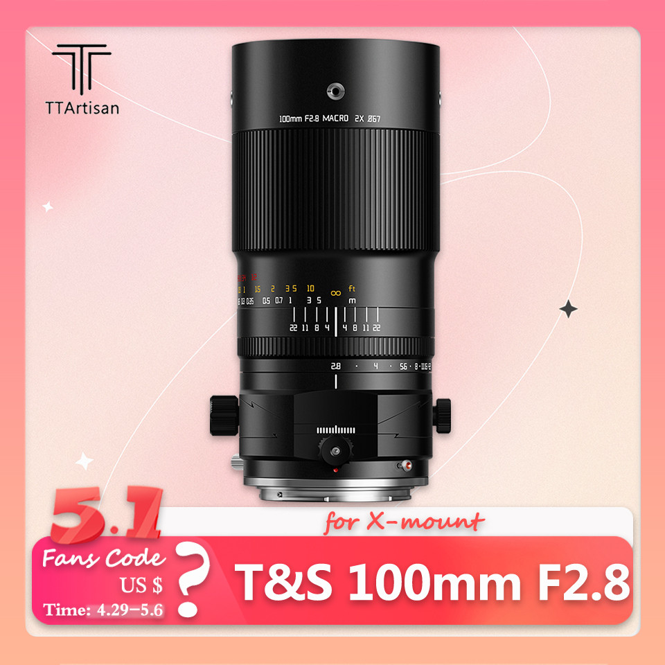 TTArtisan Tilt-Shift 100mm F2.8 Macro 2X MF Full Frame Lens for