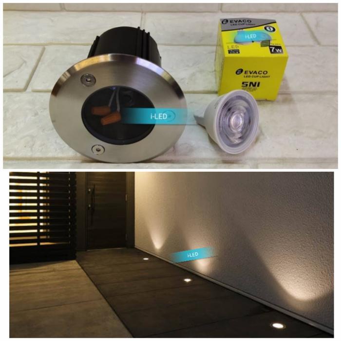 Lampu Lantai Up Light LED 7 watt 7w 10cm Outdoor 4000K Warm Cool White