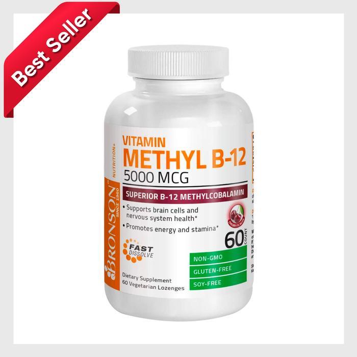Bronson Methyl B12 5000 mcg Vitamin B12 Methylcobalamin Energy & Brain