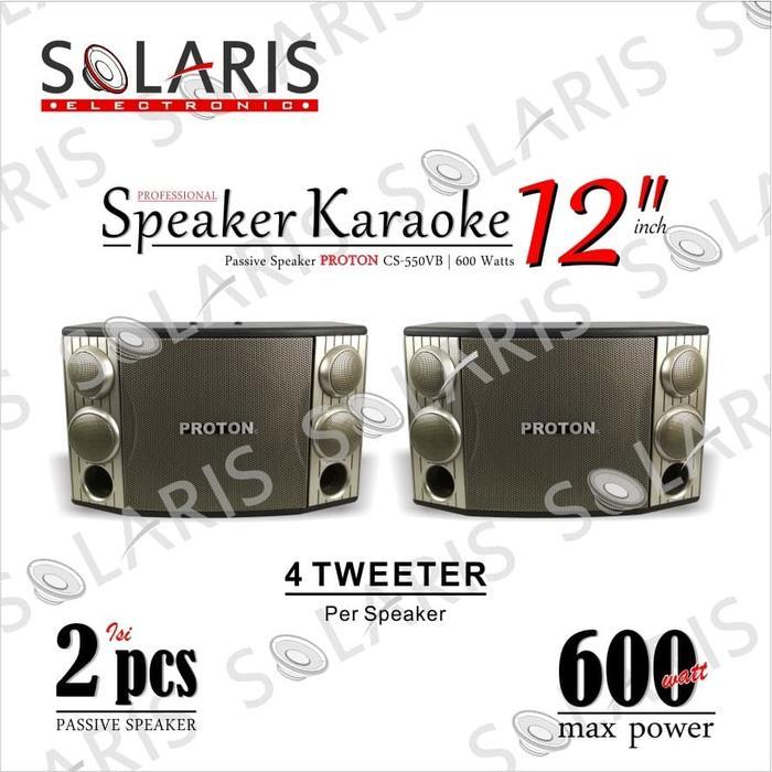 SPEAKER KARAOKE 12 INCH 4 TWEETER PROTON CS-550VB SPEAKER PASIF SUARA JERNIH BASS MANTAP
