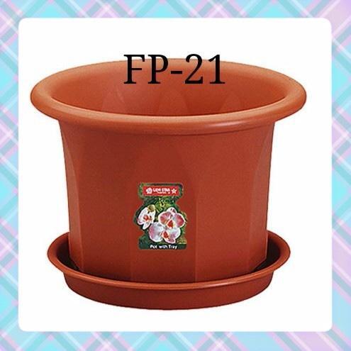 [Voucher] Pot Bunga/Tanaman+ Tatakan, Lion Star-Rose, FP-21,(KHUSUS GOJEK).